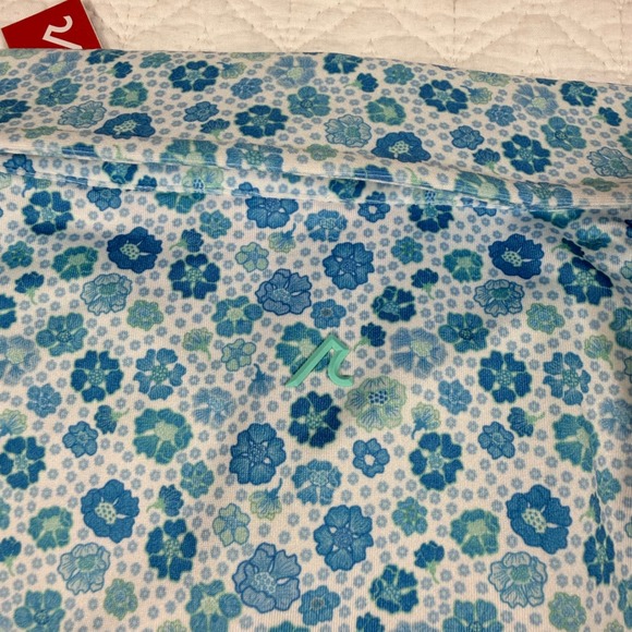 NWT REDVANLY Mens XXL Golf Polo Shirt Beech Polo Malibu Blue Floral PUREpoly - Picture 6 of 12